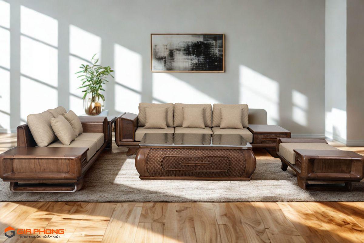 Chất liệu gỗ sồi Đức kết hợp veneer cao cấp, cho một tổng thể hoàn hảo