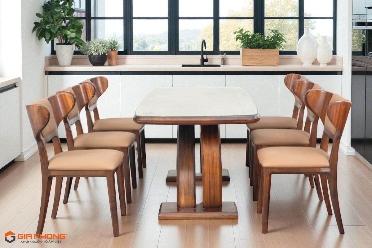 Ghế sồi pmoc tựa cong nệm 2