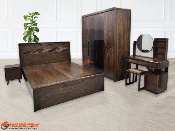 Combo Tủ Giường Gỗ Mun