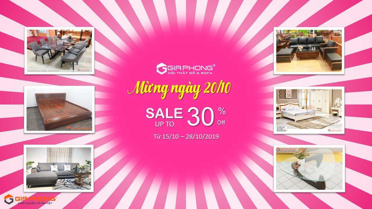 Khuyến mãi mừng ngày 20/10 - Nội Thất Gia Phong