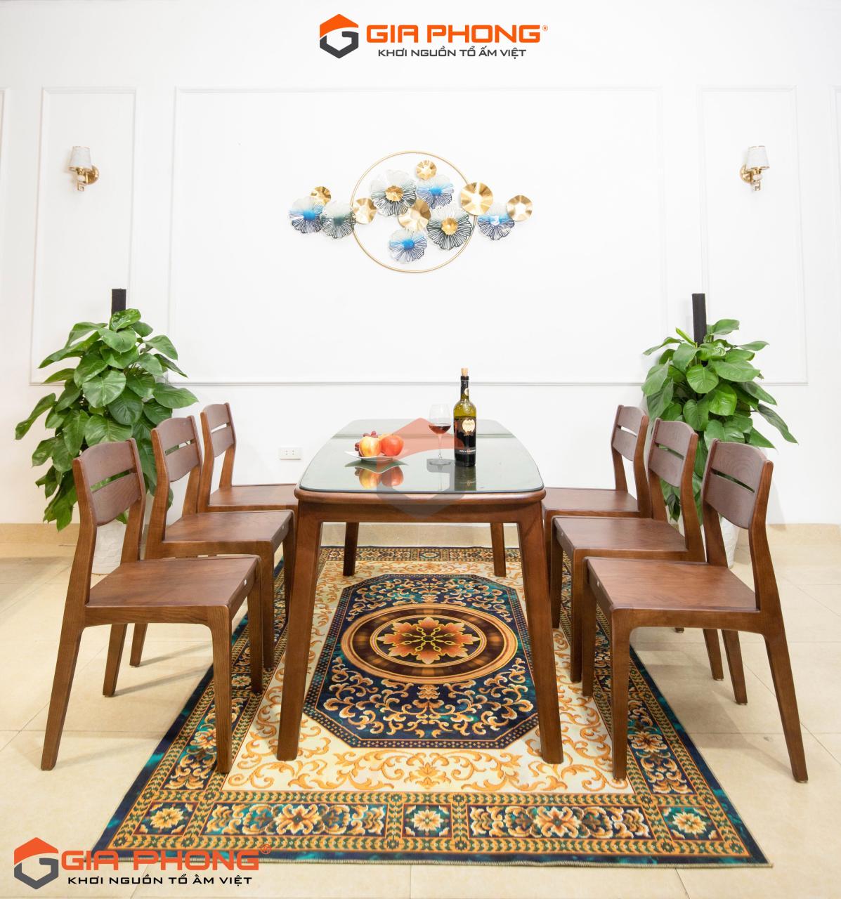 Bàn Ăn Gỗ Sồi H023M1 + GV013