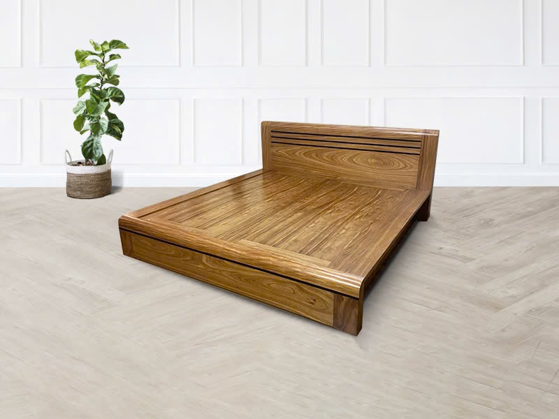 Giường Gỗ Hương Xám Chân Uốn G2003BECU-1M8 Giường Gỗ Hương Xám Chân Uốn G2003BECU-1M8