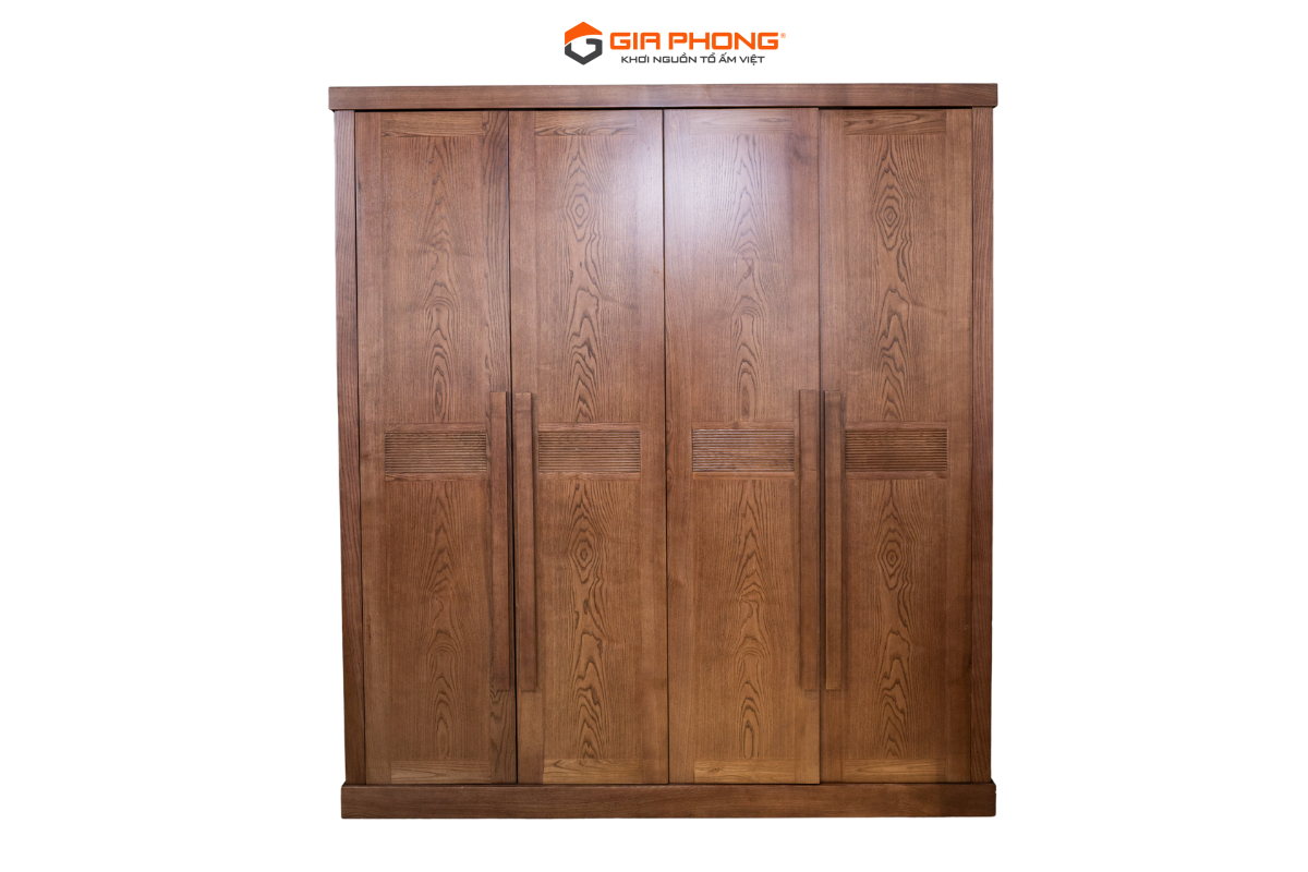 Tủ gỗ sồi 4 cánh - TU04-4C