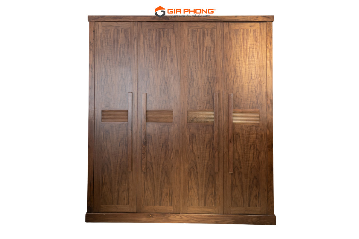 Tủ gỗ óc chó 4 cánh - TU09-4C